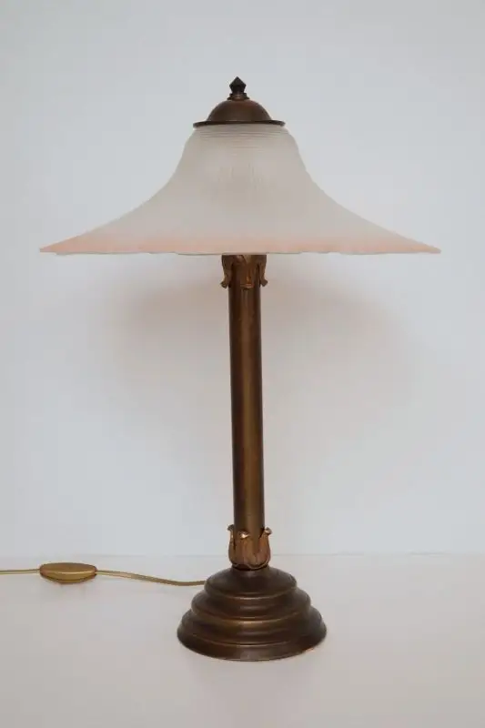 Alte Lampe Banker Schreibtisch Leuchte Art Deco 3