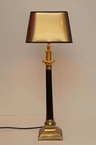 Sehr elegante Jugendstil Art Deco Salonlampe Tischlampe Sideboard Schirm gold