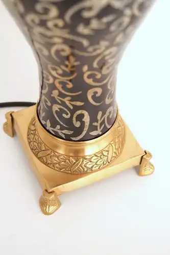 Wunderschöne unikate Jugendstil Tischlampe Nachttisch craqueliertes Glas