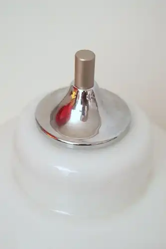 Unikat Bauhaus Design Tischlampe "WHITE ECLIPSE" Chrom Art Déco Lampe