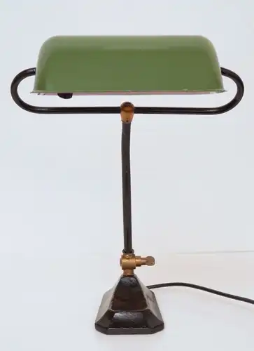Original 1920er Industrie Leuchte Schreibtischleuchte Loft Lampe Emaille