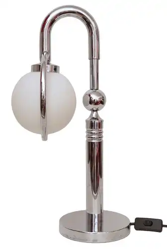 Unikat Design Tischleuchte Chrom Bauhaus Einzelstück Tischlampe Sputnik