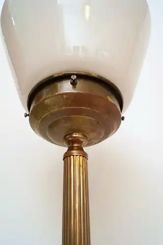 Einmalig original Art Déco Skyscraper Tischlampe "ELÉCTRON" Messing Einzelstück