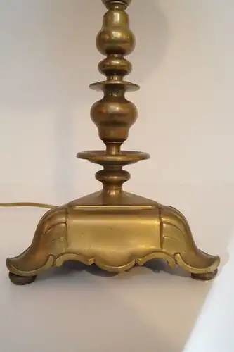 Sehr große original Jugendstil Tischleuchte Salonlampe Messing 66 cm Bakelit