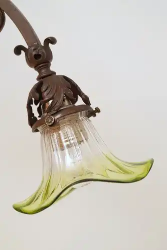 Einmalig schöne original Jugendstil Wandleuchte um 1900 Bilderlampe Wandlampe