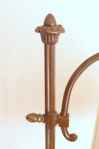 Einmalige original Jugendstil Art Déco Stehlampe Bronze Mamor neuer Schirm