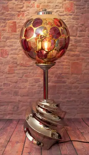 Garantiertes Unikat Tischlampe "THE SPUTNIK" 70er Jahre Chrom Einzelstück Lampe