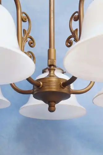 Prachtvolle Jugendstil Deckenlampe Hängeleuchte Messinglampen Berlin Landhaus