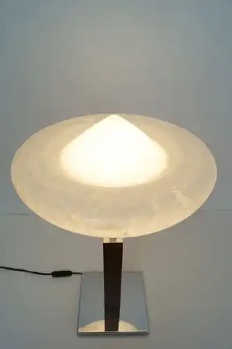 Design Unikat Bauhaus Art Deco Tichlampe Schreibtisch Chrom "LIGHTNING SAUCER"
