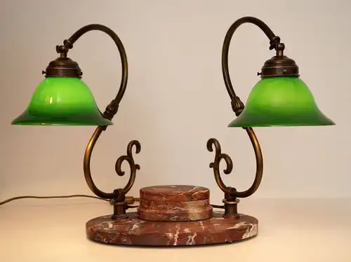 Bankerleuchte Einzigartige original Jugendstil Schreibtischleuchte um 1920 Lampe