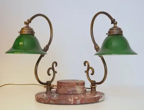 Bankerleuchte Einzigartige original Jugendstil Schreibtischleuchte um 1920 Lampe