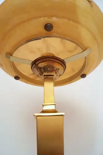 Elegante Art Déco Tischlampe Schreibtischleuchte Messing Berlin 50er Jahre