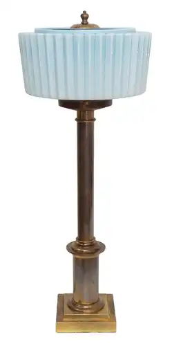 Riesige original Art Déco Tischleuchte Salonlampe Schreibtisch 1930 Messing
