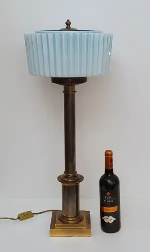 Riesige original Art Déco Tischleuchte Salonlampe Schreibtisch 1930 Messing