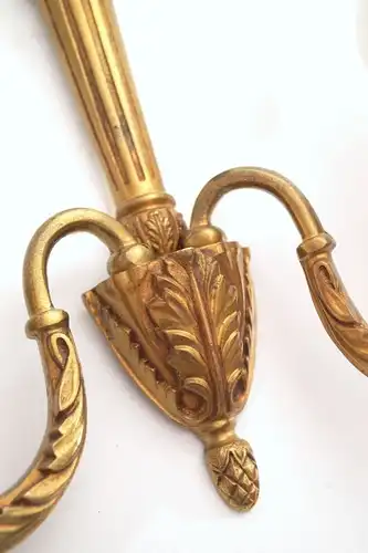 Wunderschöne original Jugendstil Wandleuchte Wandlampe um 1900 feuervergoldet