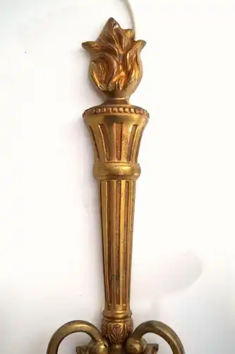 Wunderschöne original Jugendstil Wandleuchte Wandlampe um 1900 feuervergoldet