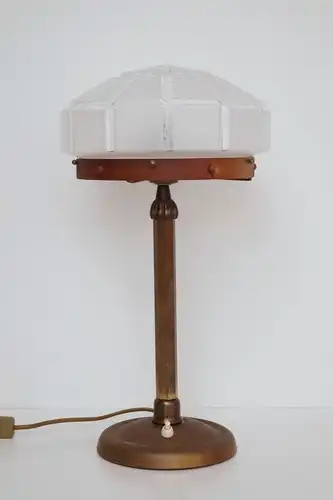 Herrliches Einzelstück orig. Jugendstil Schreibtischlampe Tischleuchte Messing