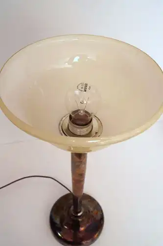 Unikat Art Déco Tischlampe Schreibtischlampe Fluter Lampe Tischleuchte Messing