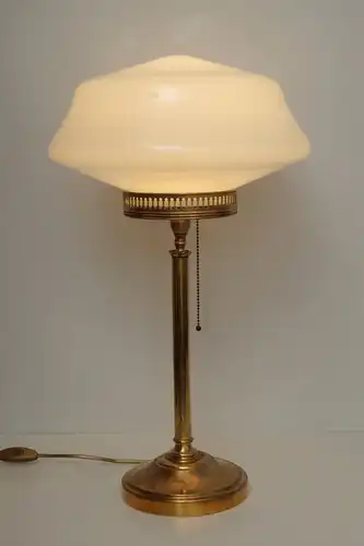 Elegante original Art Déco Tischleuchte Messinglampe Berlin 1930 Schreibtisch