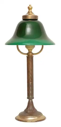 Wunderschöne zierliche Berliner Messinglampe Tischlampe Messing Opal Unikat