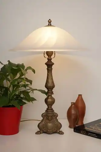 Sehr schwere original Jugendstil Schreibtischlampe Salon Tischlampe Leuchte 1920