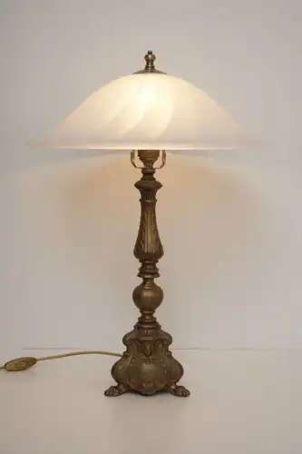 Sehr schwere original Jugendstil Schreibtischlampe Salon Tischlampe Leuchte 1920