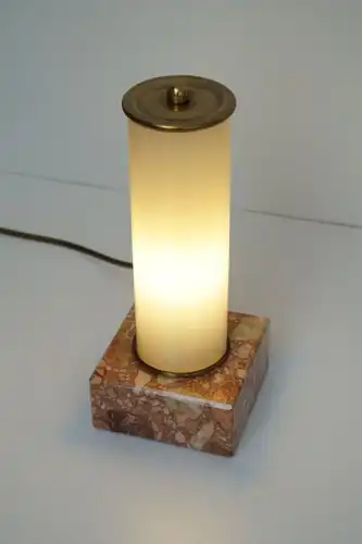 Original Art Déco Tischleuchte "LIGHT TUBE" Marmor 1930 Tischlampe Nachttisch