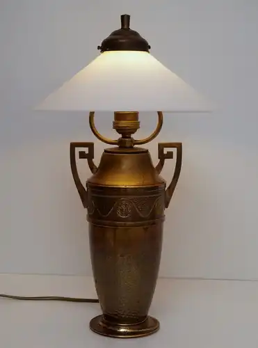 Wunderschöne original Jugendstil Tischleuchte Messinglampe Berlin Lampe