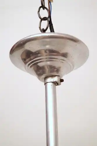 Franz. original Art Déco Deckenlampe Kugelleuchte Aluminium 1930er Hängelampe