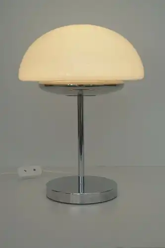 Unikat Retro Space Age Tischlampe Chrom Bauhaus Pilzleuchte Art Déco