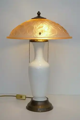 Unikate original Jugendstil Design Tischlampe Schreibtischleuchte Lampe Keramik