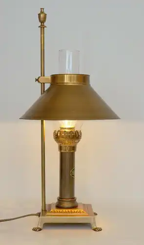 Messinglampe Jugendstil Orientexpress Petroleumlampe Tischlampe