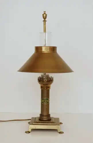 Messinglampe Jugendstil Orientexpress Petroleumlampe Tischlampe