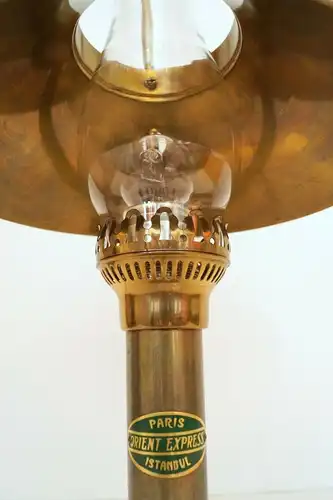 Messinglampe Jugendstil Orientexpress Petroleumlampe Tischlampe