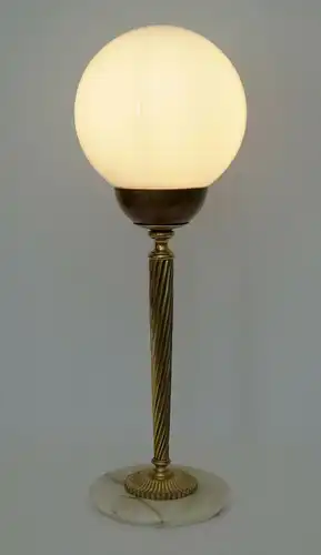 Wunderschöne Design Art Déco Tischlampe Kugellampe Messinglampe Berlin