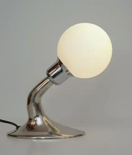 Elegantes Unikat Art Déco Bauhaus Tischlampe Chrom Space Age Seventies