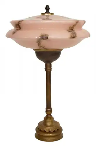 Original Art Deco Lampe 1940 "Pink Saucer"
