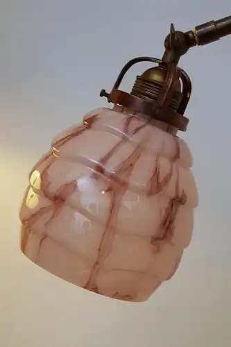 Unikat original Art Déco Bauhaus Bankerleuchte Bankerlampe Schreibtisch Marmor