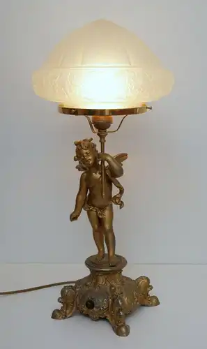 Prachtvolle original Jugendstil Tischleuchte "GOLDEN ANGEL" Lampe 1920