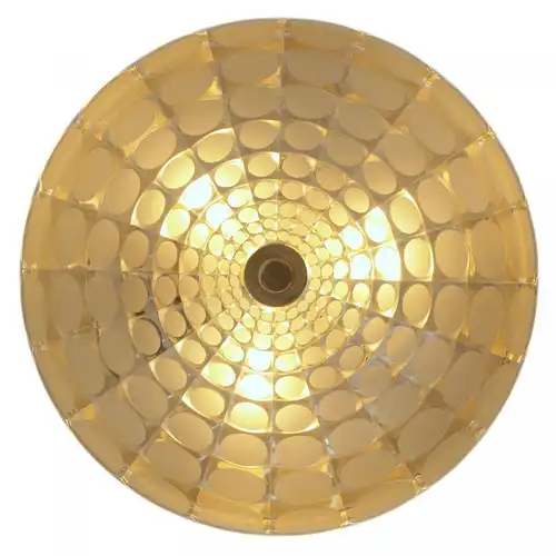 1960er KALMAR Gold Color Art Déco Glas Deckenlampe Vintage Plafoniere Wandlampe