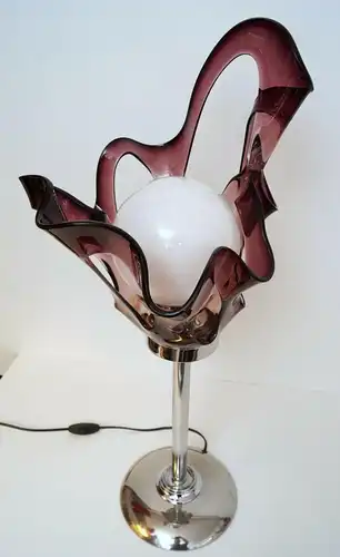 Unikat Designer Art Déco Tischlampe Schreibtischlampe "PURPLE MOON" Bauhaus