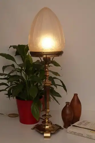 Einzigartige Art Deco Tischlampe Art Nouveau Lampe 1940 rar Schreibtisch