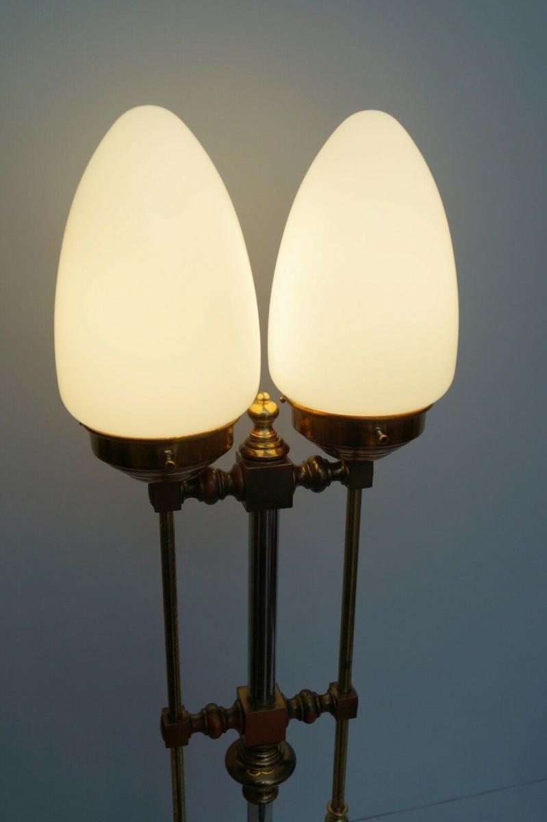 Design Unikat Bodenleuchte Flurlampe Double Acorn Sammler Lampe Bauhaus 83 Cm