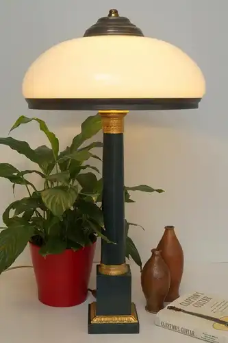 Garantiertes Unikat prachtvolle Jugendstil Lampe Schreibtischleuchte 65 cm Salon