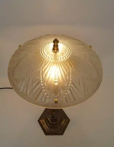 Prachtvolles Unikat Art Déco Bankerlampe Tischlampe Messing Schreibtischlampe
