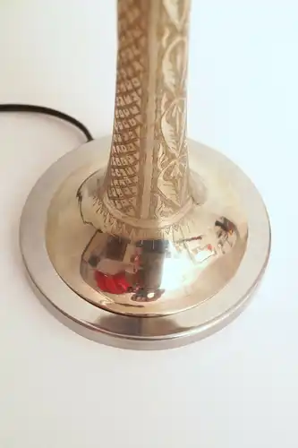 Unikate Jugendstil Tischleuchte "SILVER ORIENT" Tischlampe Lampe Opalglas