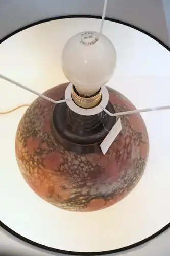 Tischlampe Steingut elegant neuer Stoffschirm