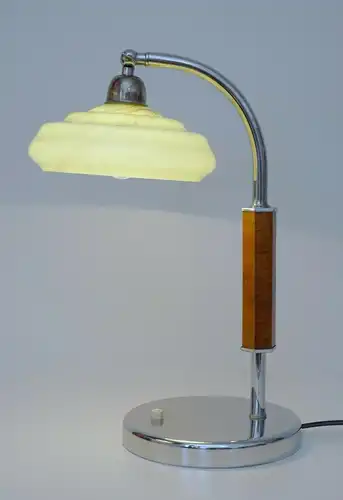 Original Art Déco Design Tischlampe Chrom Bauhaus Gropius 1920 Lampe Leuchte