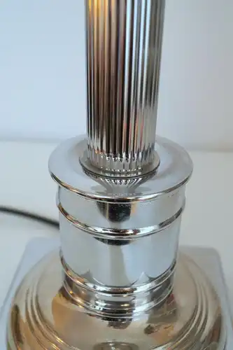 Unikat Bauhaus Chrom Art Déco Tischlampe Schreibtischlampe antikes Opalglas