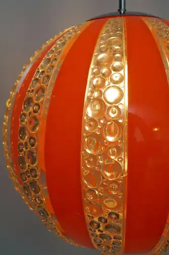 70er Jahre Seventies Deckenlampe Sputnik Light Globe Hängelampe Moon